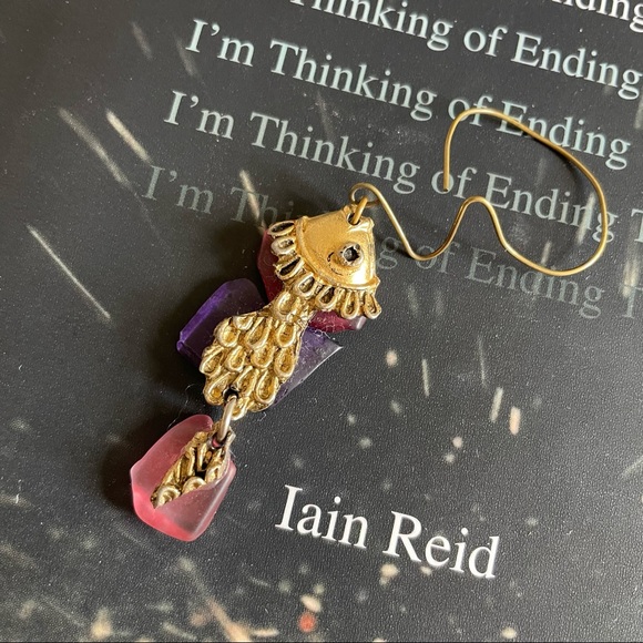 Artesian Colorful Gold-Tone Fish Pendant or Decor or Dread Charm - Picture 2 of 9